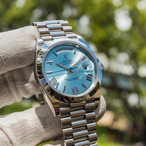 rolex day date ii ice blue platinum|day date 40 platinum price.